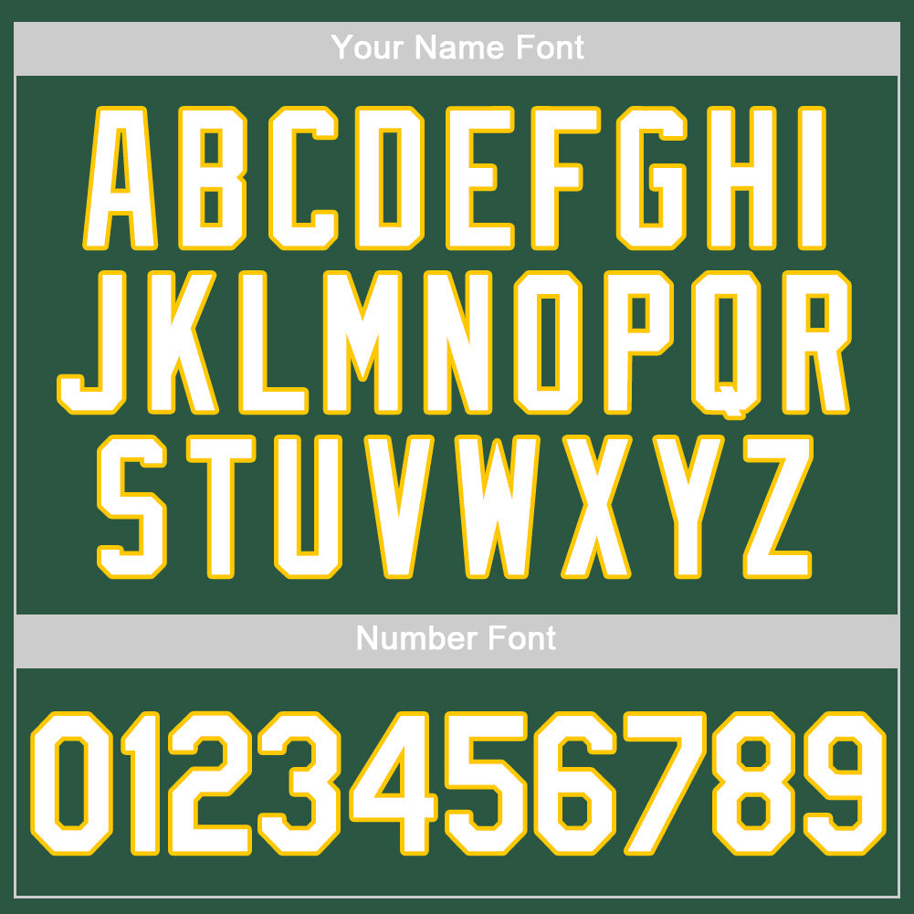 Custom Kelly Green White-Gold Authentic Baseball Jersey view 5
