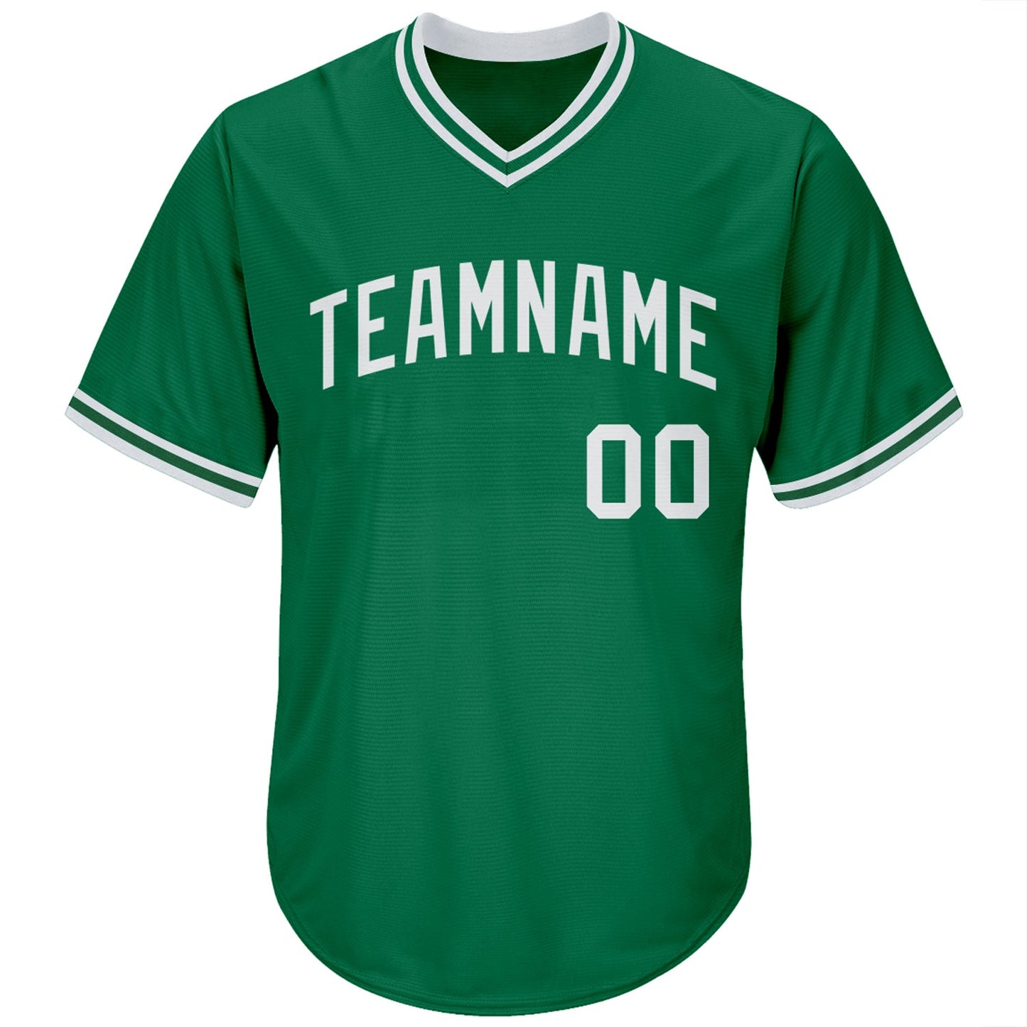 Custom Kelly Green White Authentic Throwback Rib-Knit Baseball Jersey Shirt view 2