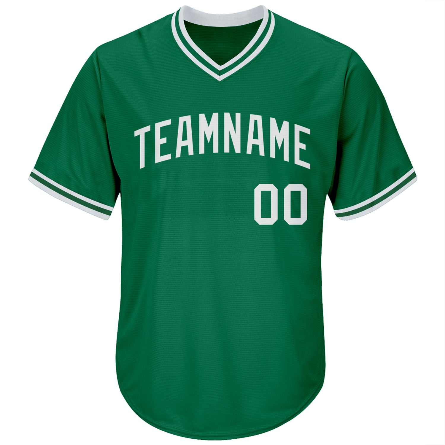 Custom Kelly Green White Authentic Throwback Rib-Knit Baseball Jersey Shirt view 2