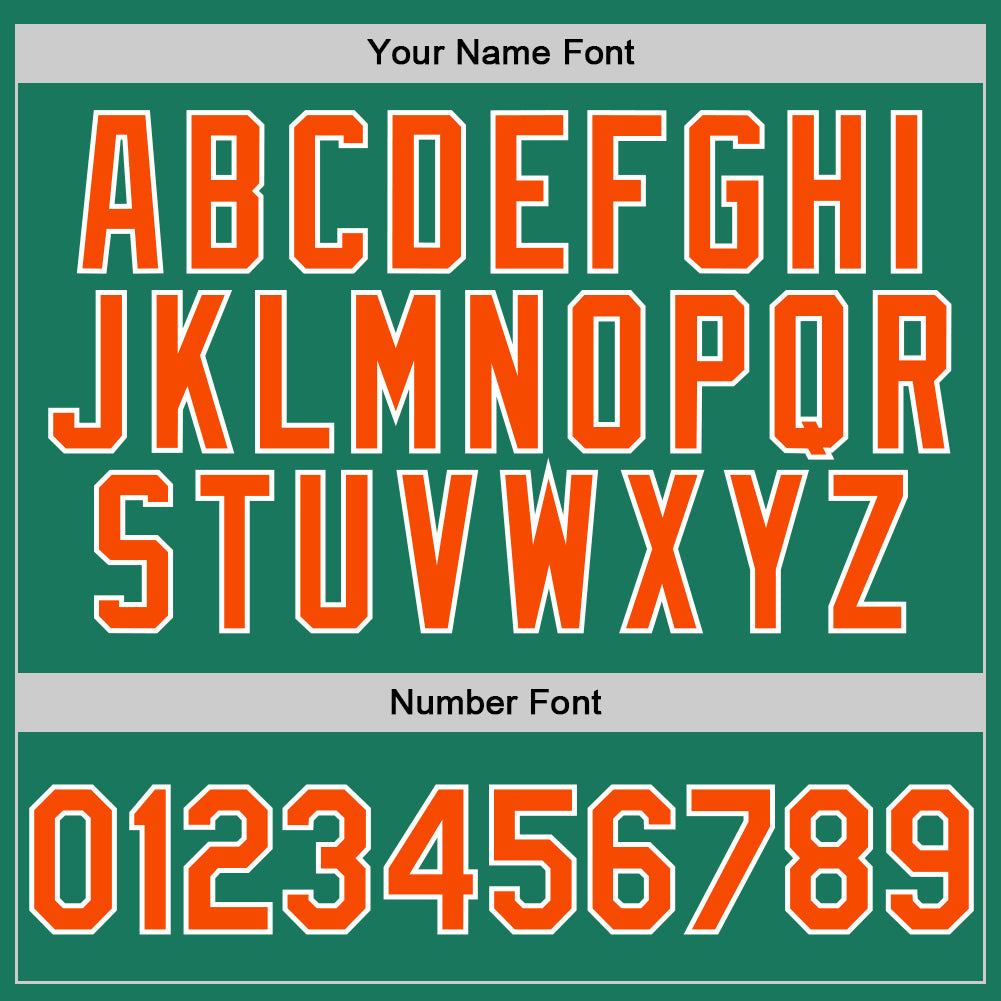 Custom Stitched Kelly Green Orange-White Sports Pullover Sweatshirt Hoodie view 5