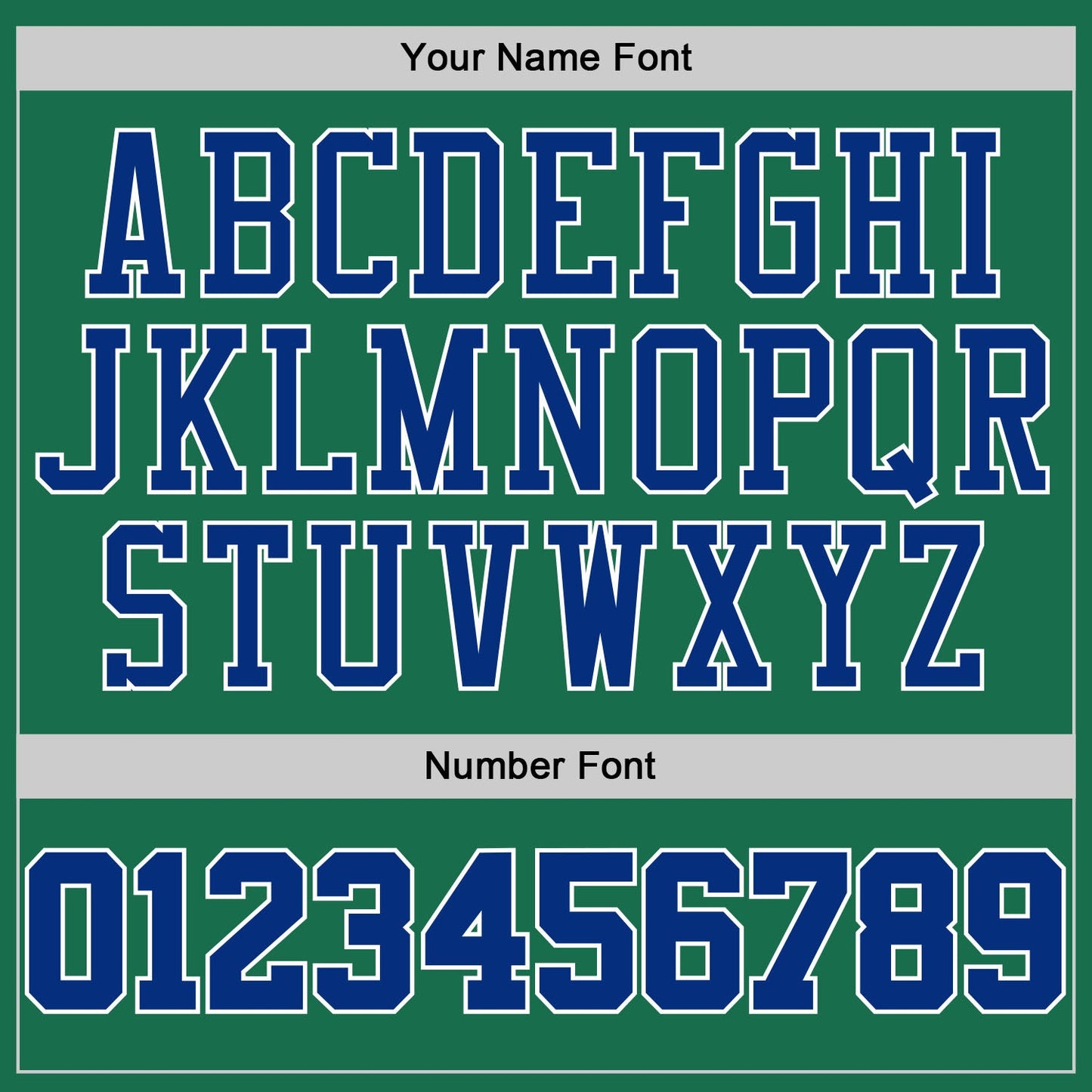 Custom Kelly Green Royal-White Performance T-Shirt view 3