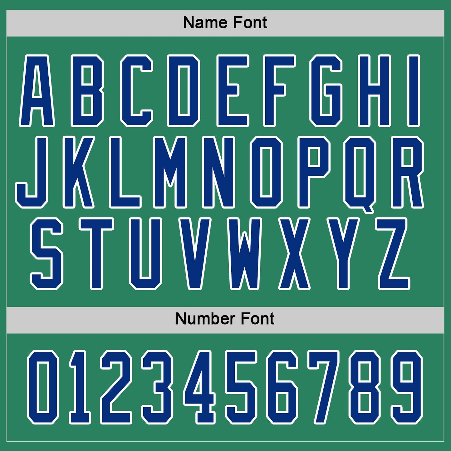 Custom Kelly Green Royal-White Hockey Jersey view 3