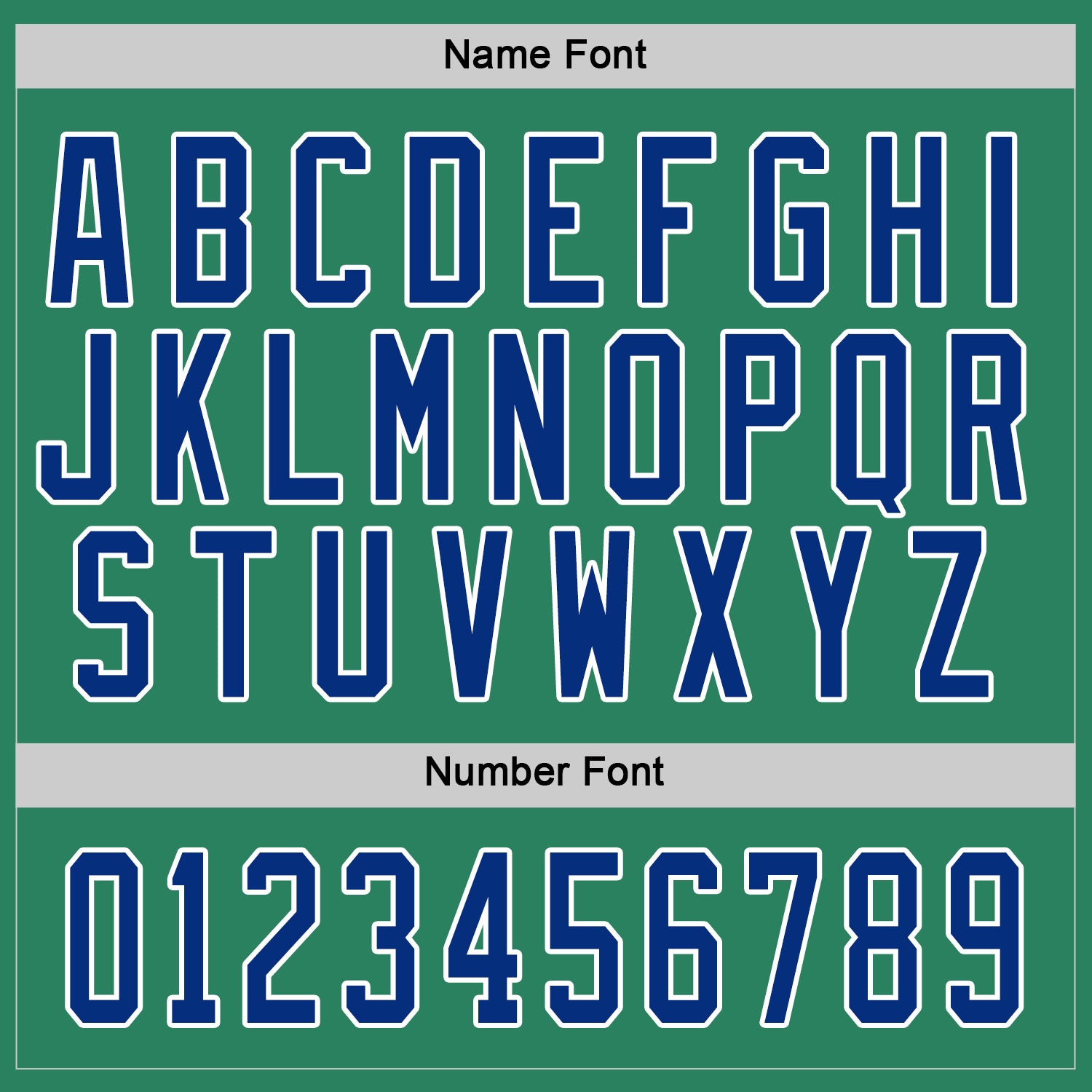 Custom Kelly Green Royal-White Hockey Jersey view 3