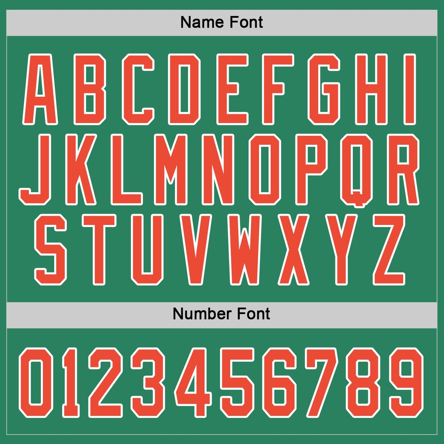 Custom Kelly Green Orange-White Hockey Jersey view 3