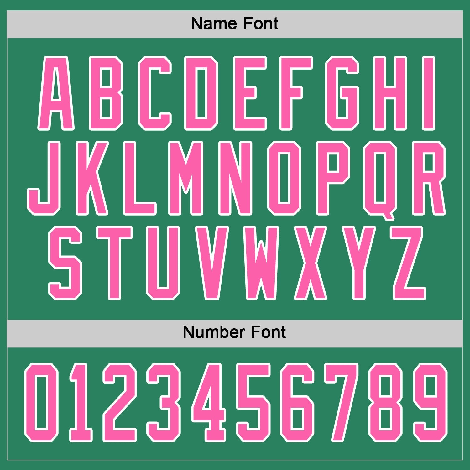 Custom Kelly Green Pink-White Hockey Jersey view 3