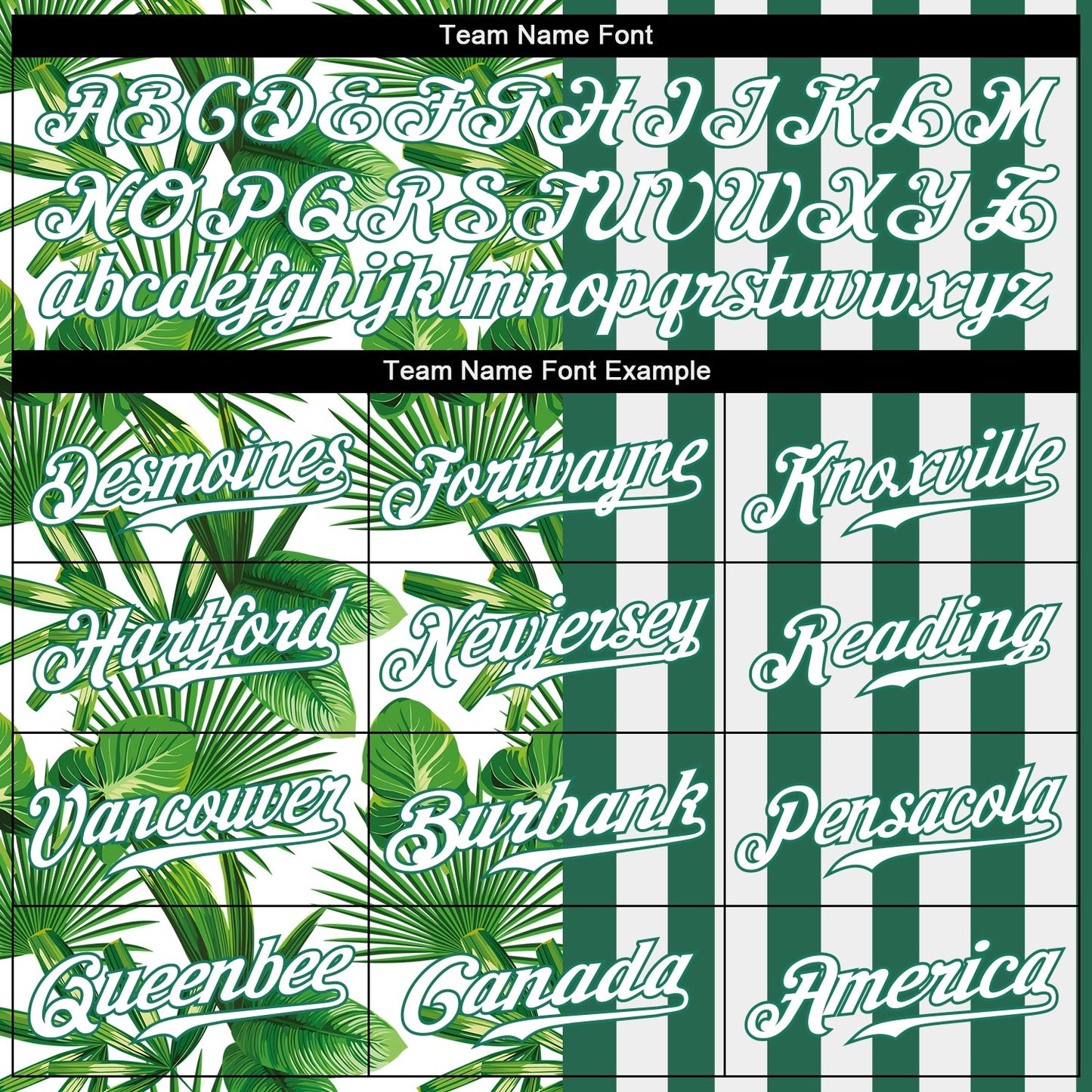 Custom Kelly Green White-Kelly Green 3D Pattern Design Tropical Palm Leaves Authentic Baseball Jersey view 4