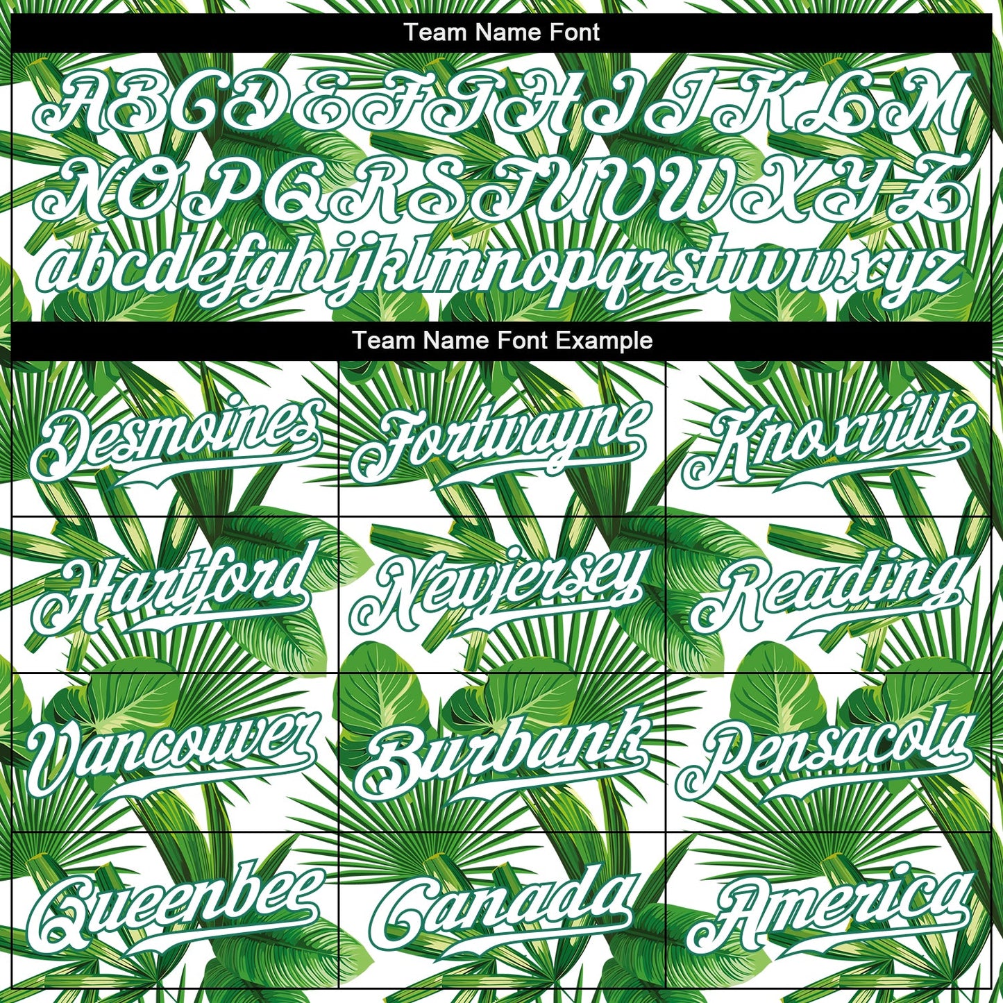 Custom Kelly Green White-Kelly Green 3D Pattern Design Tropical Palm Leaves Authentic Baseball Jersey view 4