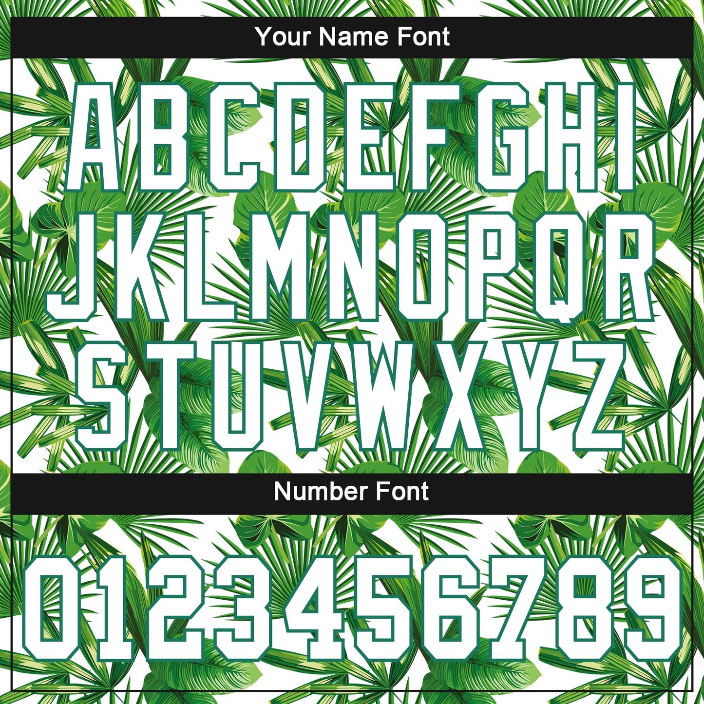 Custom Kelly Green White-Kelly Green 3D Pattern Design Tropical Palm Leaves Authentic Baseball Jersey view 5