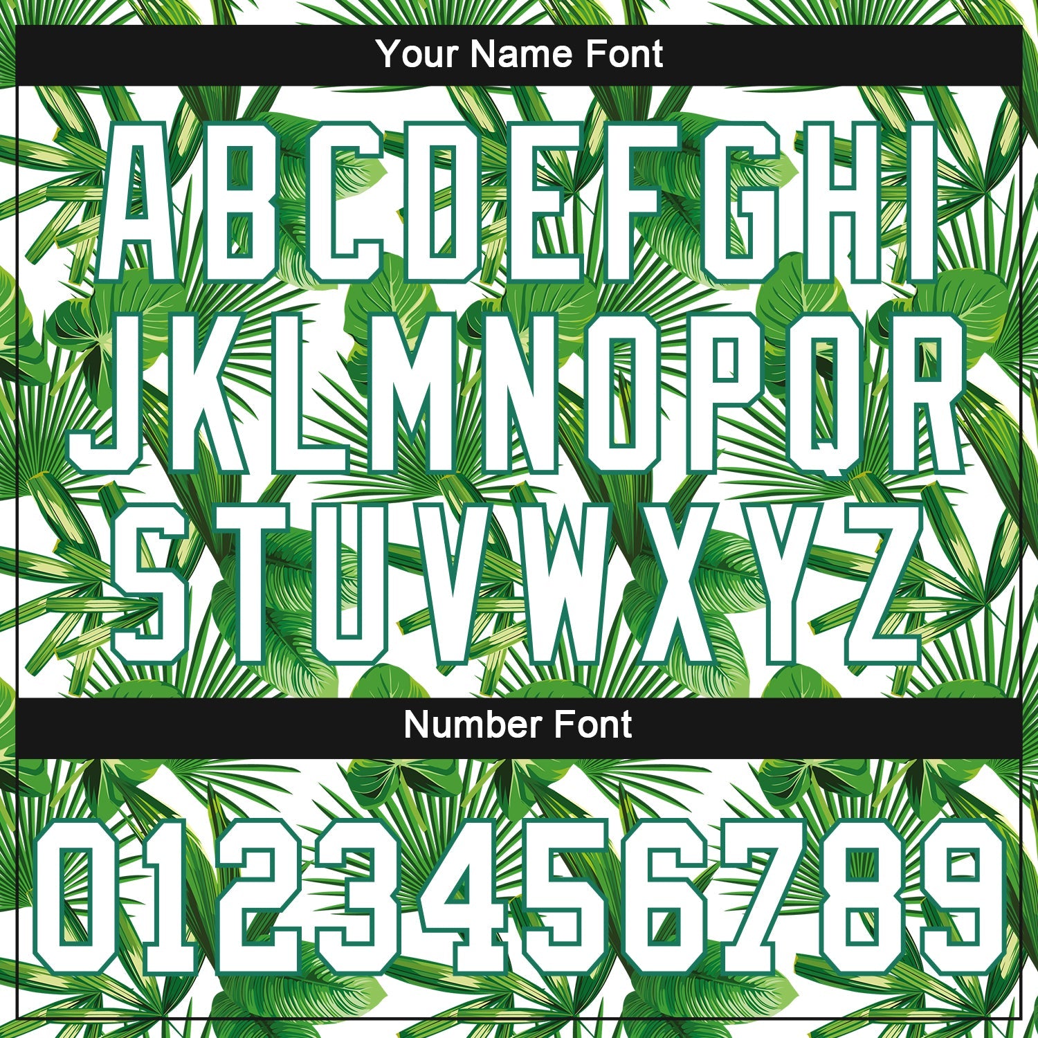 Custom Kelly Green White-Kelly Green 3D Pattern Design Tropical Palm Leaves Authentic Baseball Jersey view 5