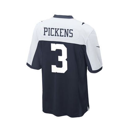 D.Cowboys #3 George Pickens Navy Alternate Game American Football Jersey - Main View