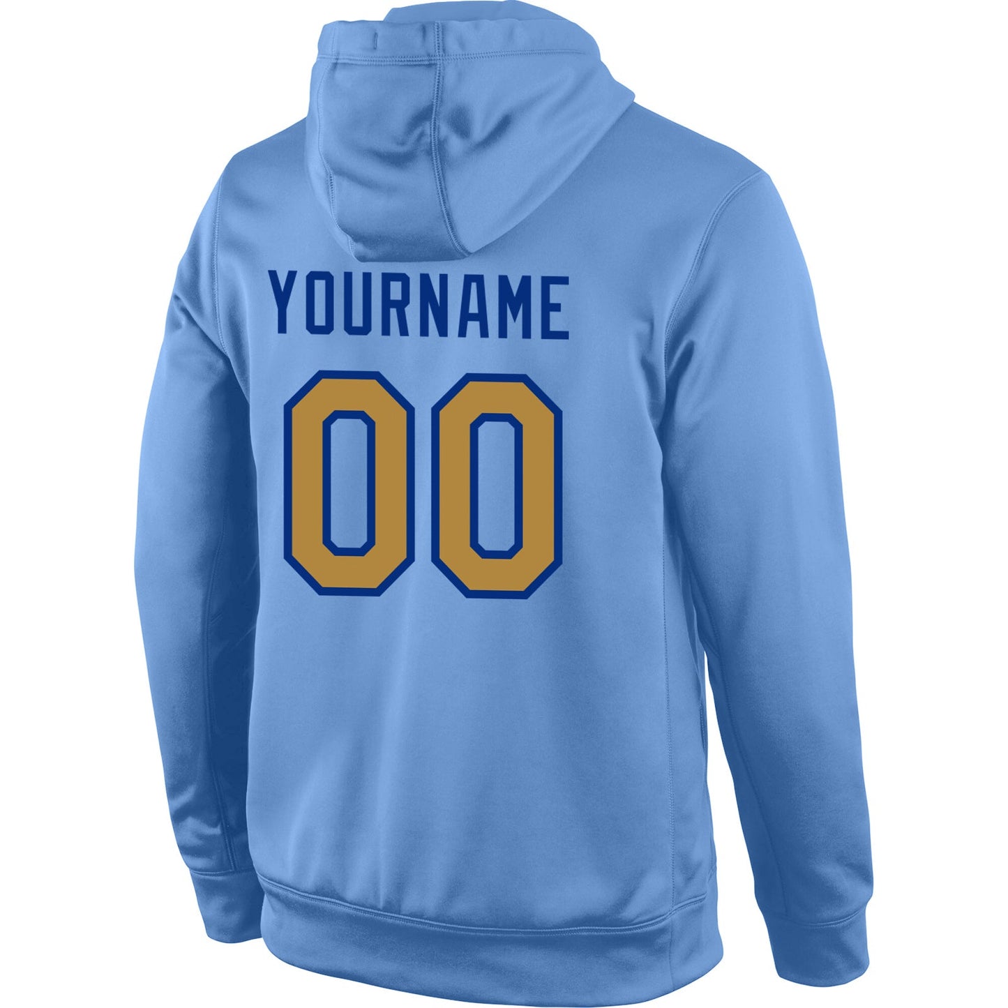 Custom Stitched Light Blue Old Gold-Royal Sports Pullover Sweatshirt Hoodie view 3