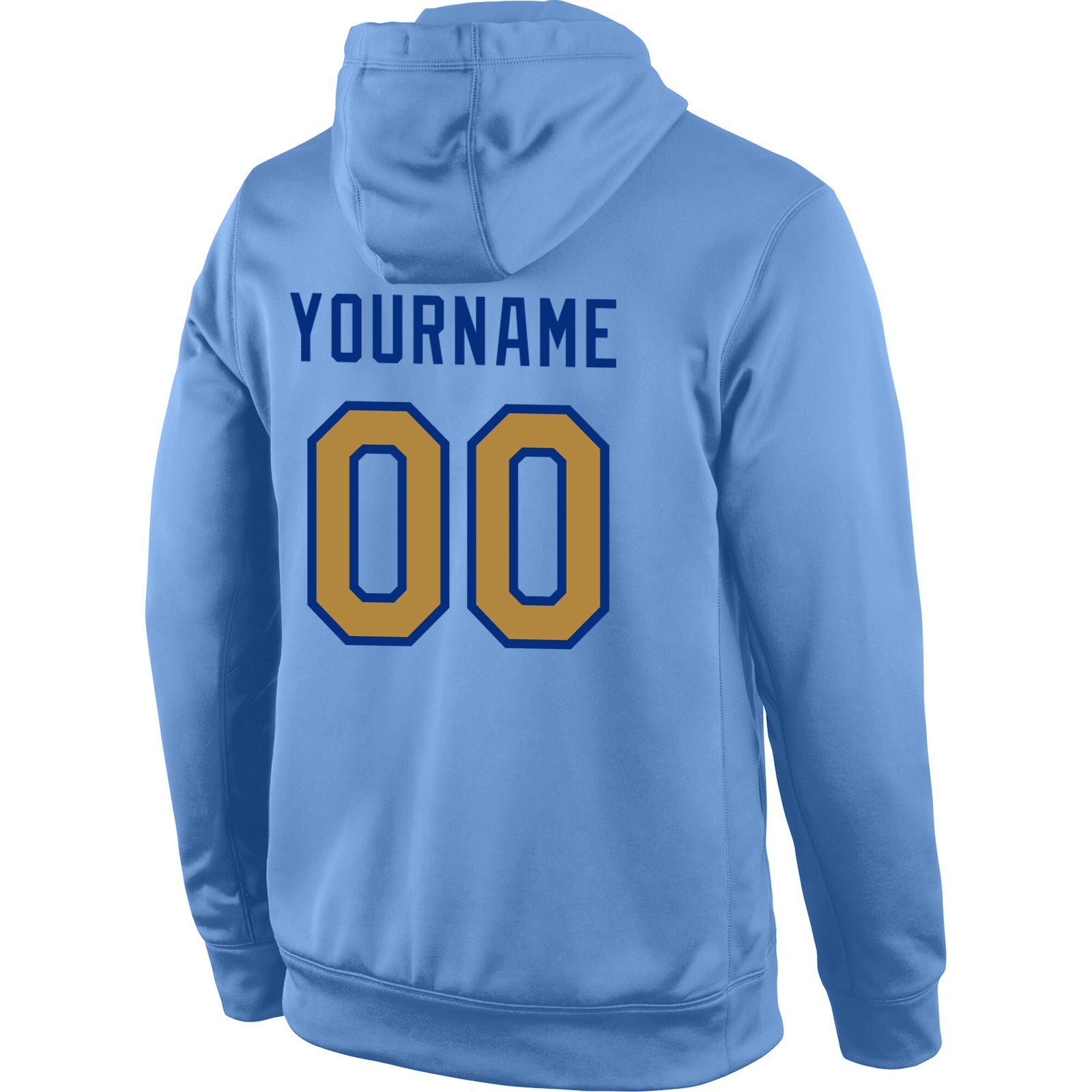 Custom Stitched Light Blue Old Gold-Royal Sports Pullover Sweatshirt Hoodie view 3