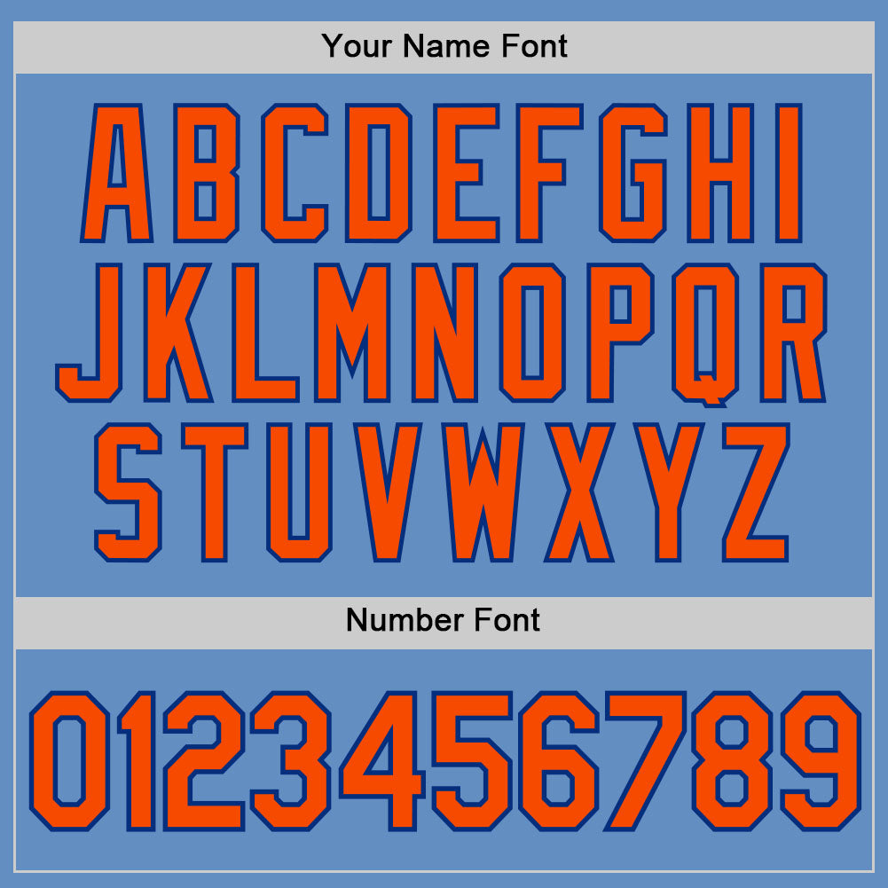 Custom Light Blue Orange-Royal Performance T-Shirt view 3