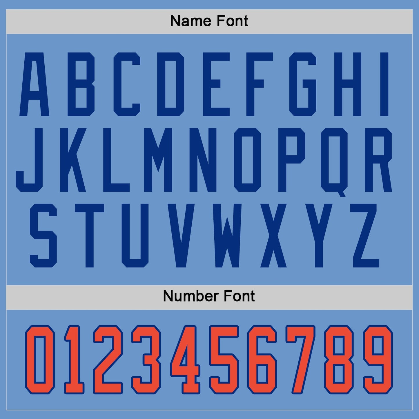 Custom Light Blue Orange-Royal Hockey Jersey view 3