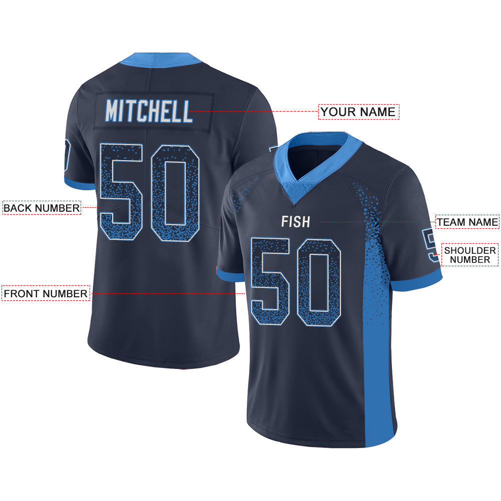 Custom LA.Chargers Stitched American Football Jerseys Personalize Birthday Gifts Navy Jersey view 2