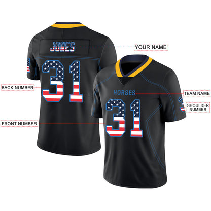 Custom LA.Chargers Stitched American Football Jerseys Personalize Birthday Gifts Black Jersey view 2