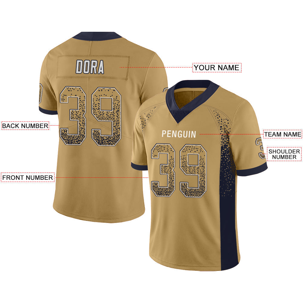 Custom LA.Chargers Stitched American Football Jerseys Personalize Birthday Gifts Gold Jersey view 2