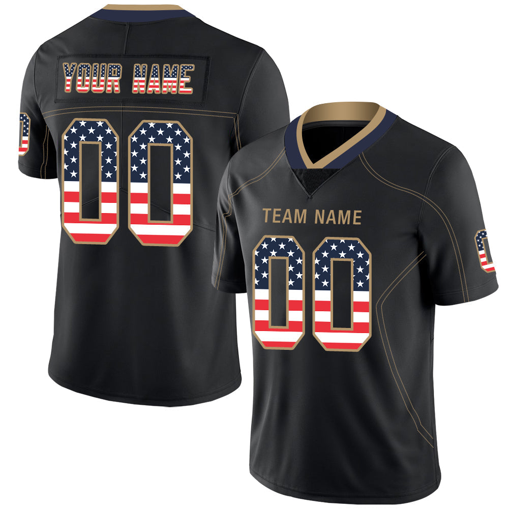 Custom LA.Chargers  Stitched American Football Jerseys Personalize Birthday Gifts Black Jersey - Main View