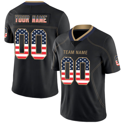 Custom LA.Chargers  Stitched American Football Jerseys Personalize Birthday Gifts Black Jersey - Main View