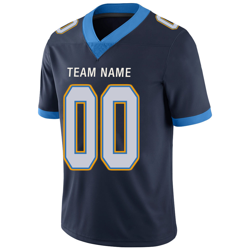 Custom LA.Chargers Stitched American Football Jerseys Personalize Birthday Gifts Navy Jersey view 4