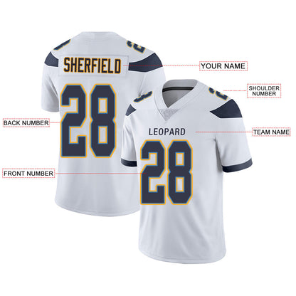 Custom LA.Chargers Stitched American Football Jerseys Personalize Birthday Gifts White Jersey view 2