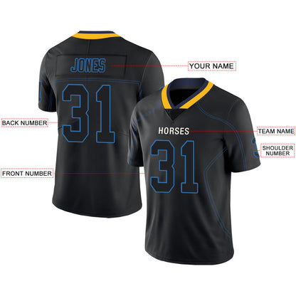 Custom LA.Chargers Stitched American Football Jerseys Personalize Birthday Gifts Black Jersey view 2