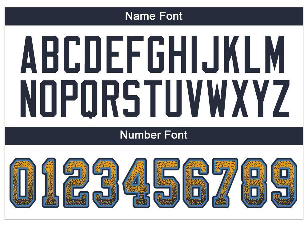 Custom Gold Navy-Powder Blue Drift Fashion Football Jersey view 4