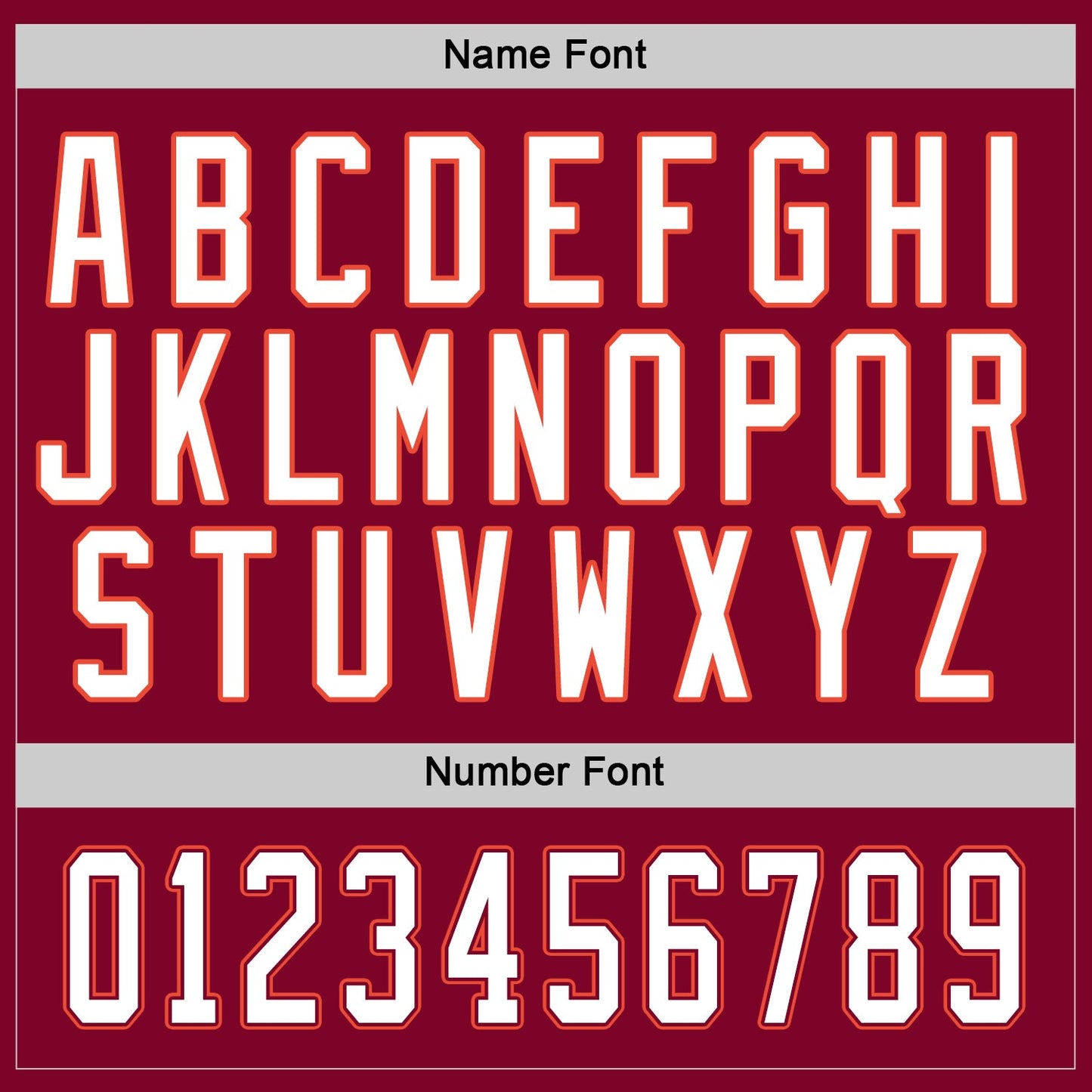 Custom Maroon White-Orange Hockey Jersey view 3
