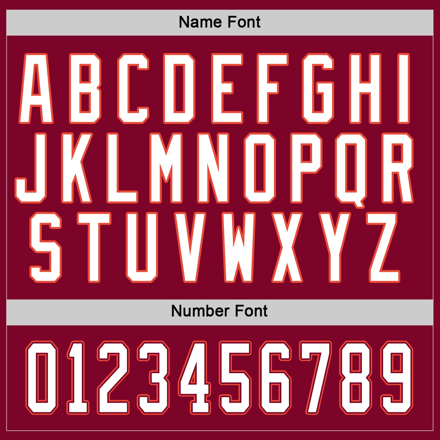 Custom Maroon White-Orange Hockey Jersey view 3