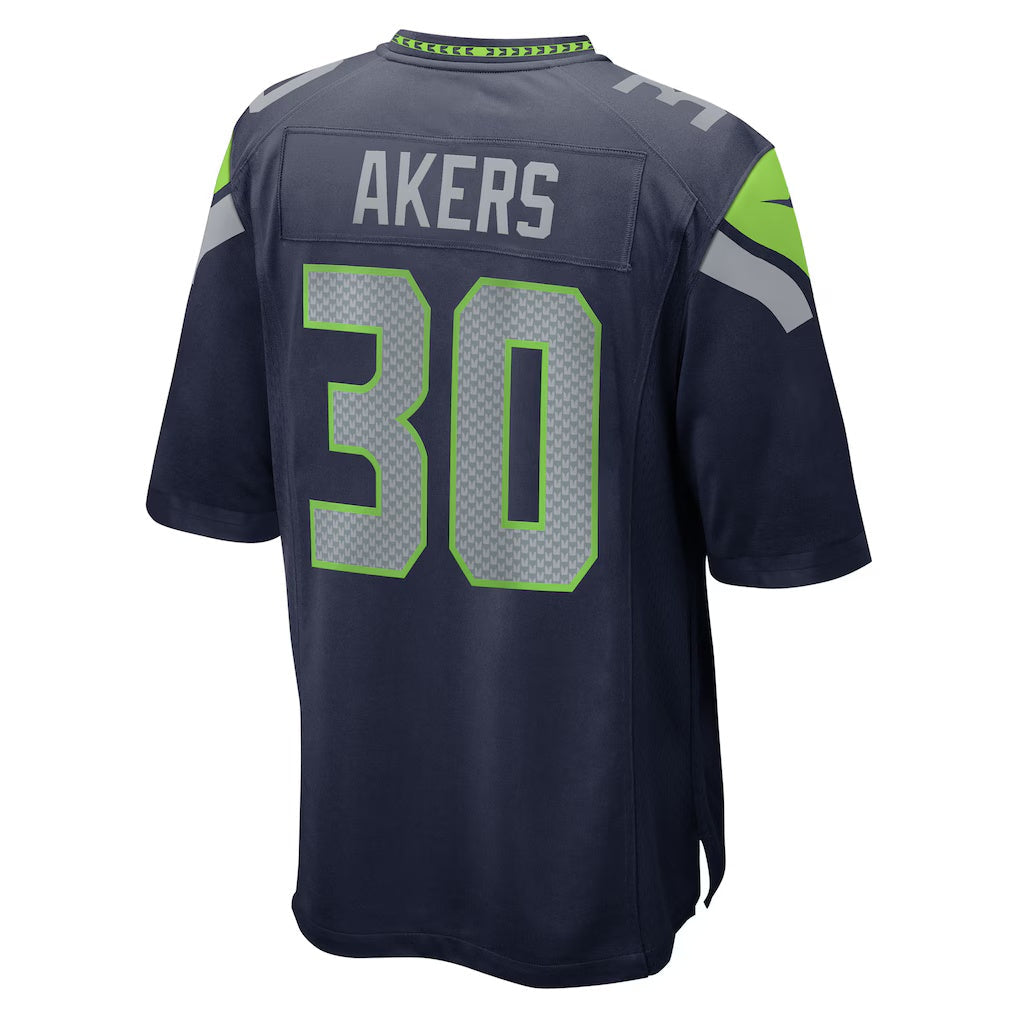S.Seahawks #30 Cam Akers College Navy Team Game Stitched American Football Jerseys - Main View