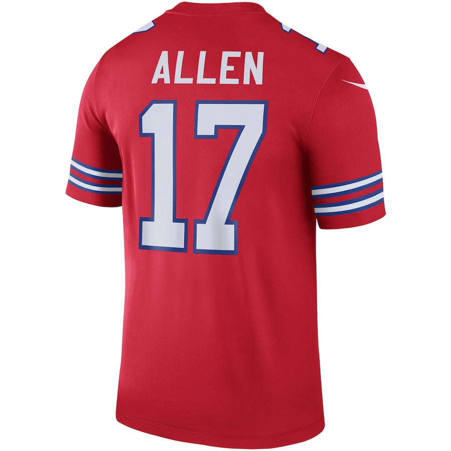 B.Bills #17 Josh Allen Red Color Rush Legend Player Jersey Football Stitched American Jerseys - Main View
