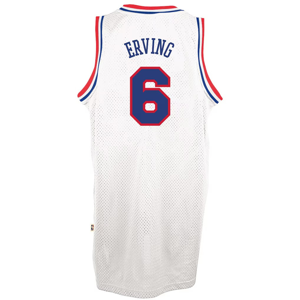 P.76ers #6 Julius Erving White Hardwood Classics Swingman Stitched American Basketball Jersey - Main View