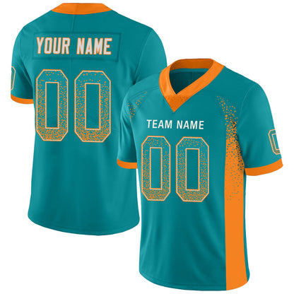 Custom M.Dolphins Stitched American Football Jerseys Personalize Birthday Gifts Aqua Jersey - Main View