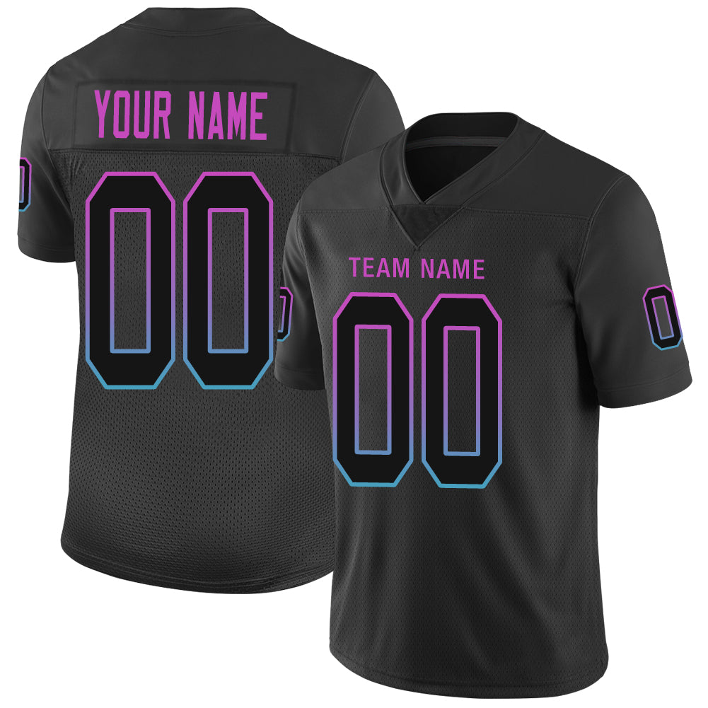 Custom M.Dolphins Stitched American Football Jerseys Personalize Birthday Gifts Black Jersey - Main View