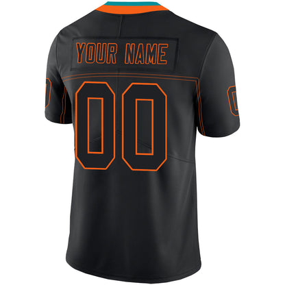 Custom M.Dolphins Stitched American Football Jerseys Personalize Birthday Gifts Black Jersey view 3