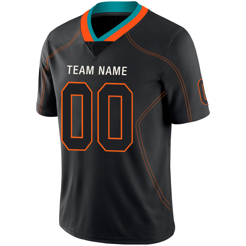 Custom M.Dolphins Stitched American Football Jerseys Personalize Birthday Gifts Black Jersey view 4