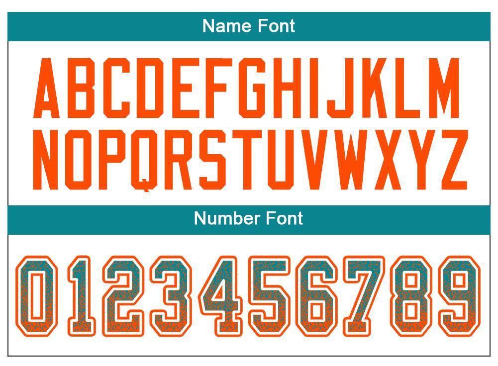 Custom Aqua Orange-White Drift Fashion Football Jersey view 5