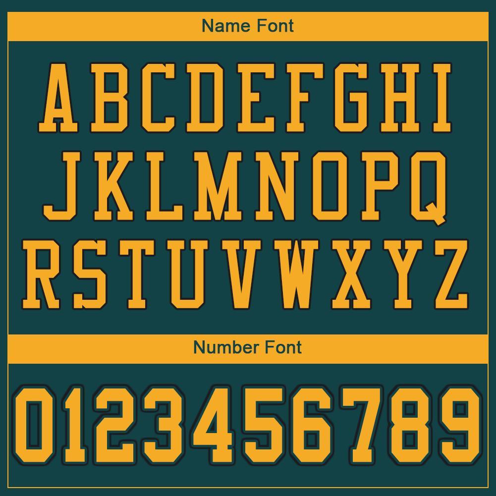 Custom Midnight Green Gold-Black Mesh Authentic Football Jersey view 5