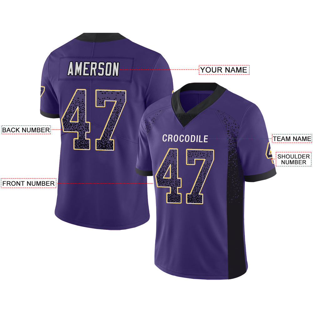Custom MN.Vikings Stitched American Football Jerseys Personalize Birthday Gifts Purple Jersey view 2