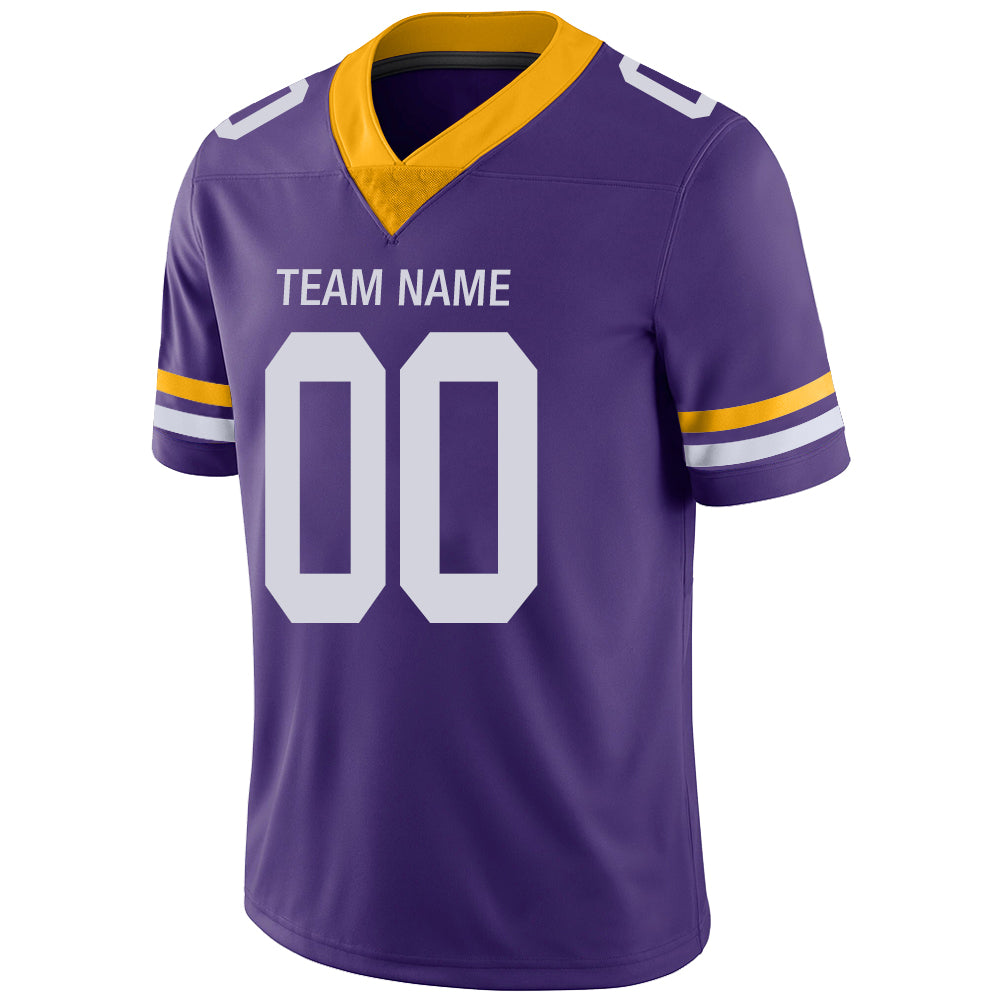 Custom MN.Vikings Stitched American Football Jerseys Personalize Birthday Gifts Purple Jersey view 4