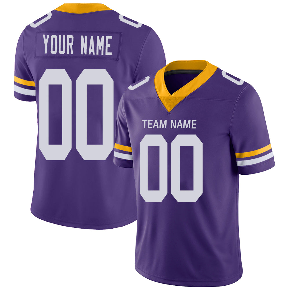 Custom MN.Vikings Stitched American Football Jerseys Personalize Birthday Gifts Purple Jersey - Main View