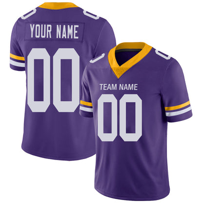 Custom MN.Vikings Stitched American Football Jerseys Personalize Birthday Gifts Purple Jersey - Main View