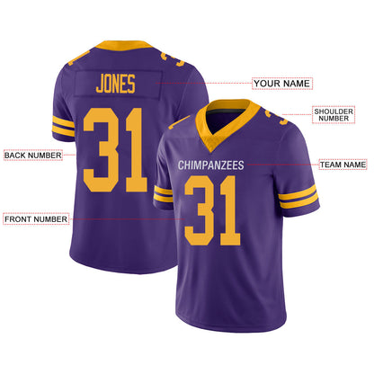 Custom MN.Vikings Stitched American Football Jerseys Personalize Birthday Gifts Purple Jersey view 2