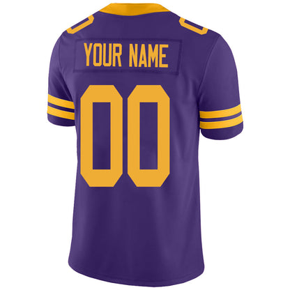 Custom MN.Vikings Stitched American Football Jerseys Personalize Birthday Gifts Purple Jersey view 3
