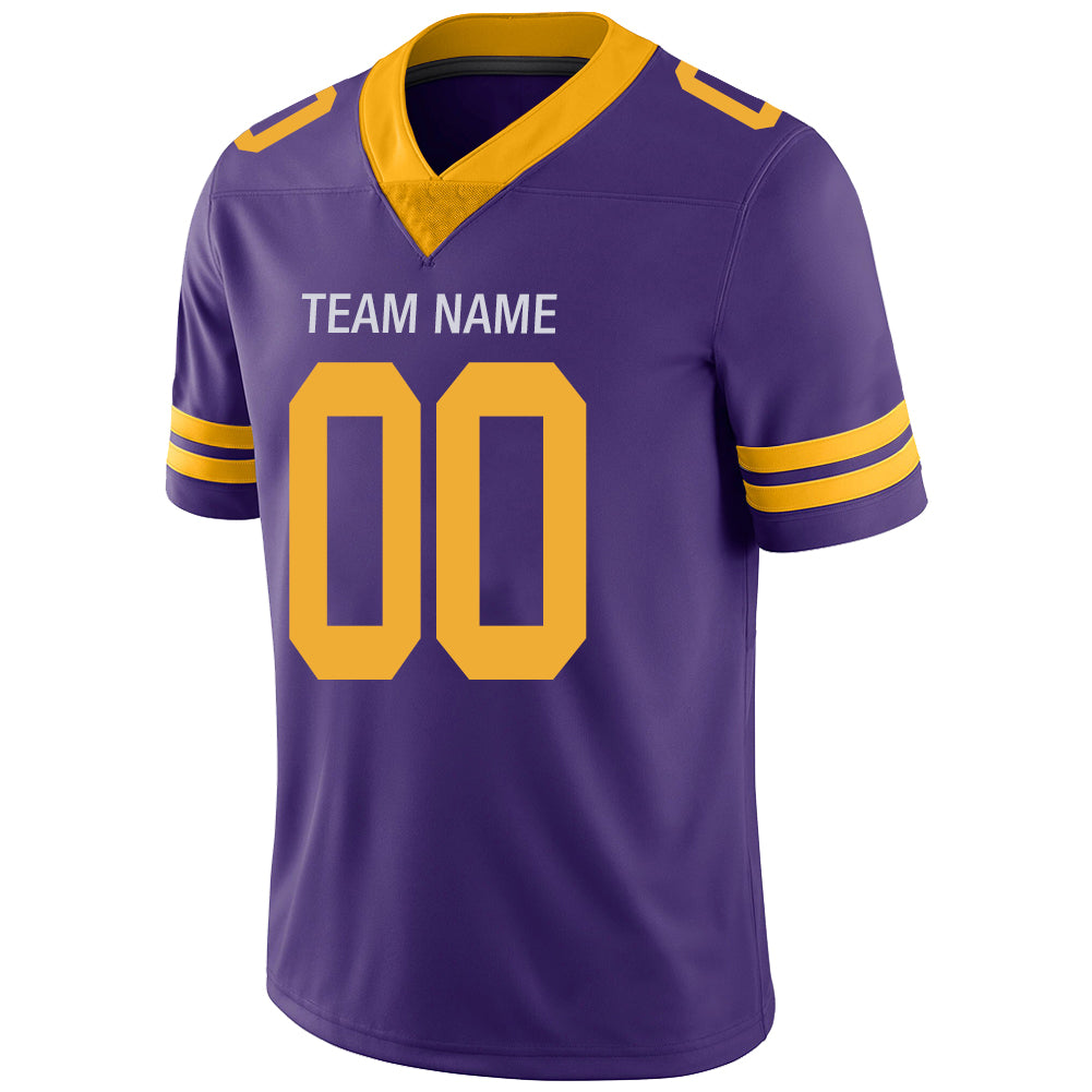 Custom MN.Vikings Stitched American Football Jerseys Personalize Birthday Gifts Purple Jersey view 4