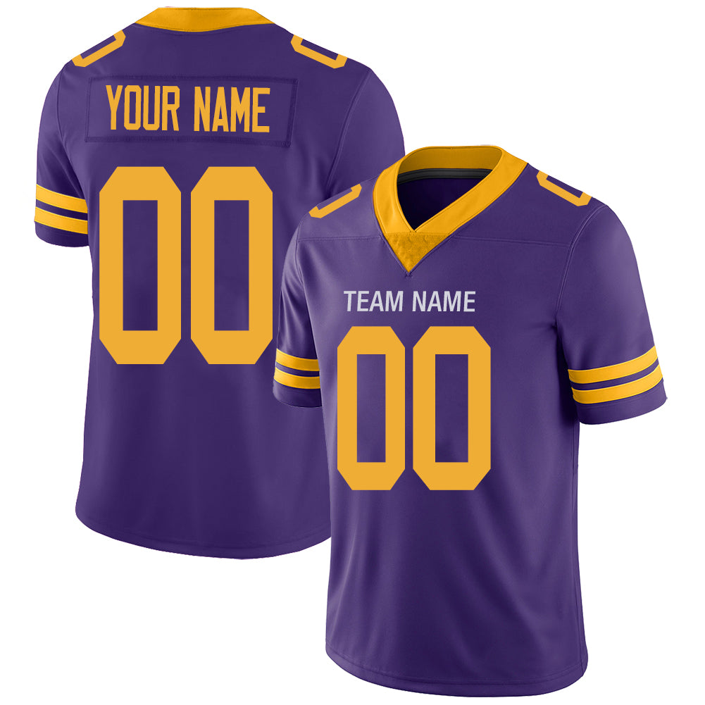 Custom MN.Vikings Stitched American Football Jerseys Personalize Birthday Gifts Purple Jersey - Main View