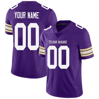 Custom MN.Vikings Stitched American Football Jerseys Personalize Birthday Gifts Purple Jersey - Main View