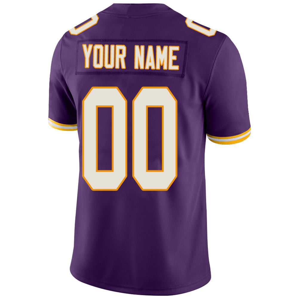 Custom MN.Vikings Stitched American Football Jerseys Personalize Birthday Gifts Purple Jersey view 3
