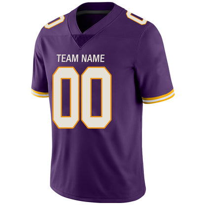 Custom MN.Vikings Stitched American Football Jerseys Personalize Birthday Gifts Purple Jersey view 4