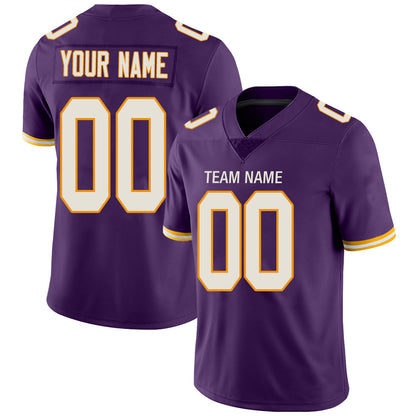 Custom MN.Vikings Stitched American Football Jerseys Personalize Birthday Gifts Purple Jersey - Main View